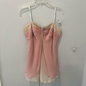 Laundry By Shelli Segal Satin Cream Dress